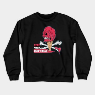 Cute Screaming Ice Cream Skull Crewneck Sweatshirt
